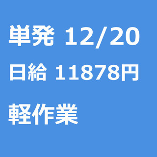 【急募】 12月20日/単発/日払い/入間郡:★当日現金手渡し7...
