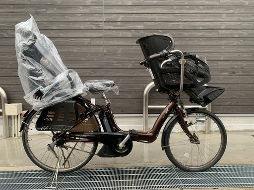 地域限定送料無料　ブリヂストン　アンジェリーノ　新基準　三人乗り　茶　ギュットミニ　キッスミニ　神戸市　電動自転車
