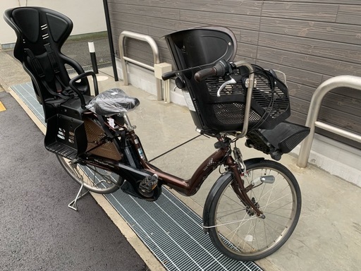 地域限定送料無料　ブリヂストン　アンジェリーノ　新基準　三人乗り　茶　ギュットミニ　キッスミニ　神戸市　電動自転車