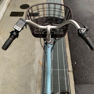 地域限定　ブリヂストン　アシスタ　ベーシック　新基準　子供乗せ　水色　ナチュラ　ビビ　神戸市　電動自転車