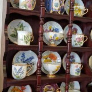 家具 デミタスカップセット 飾り棚付き