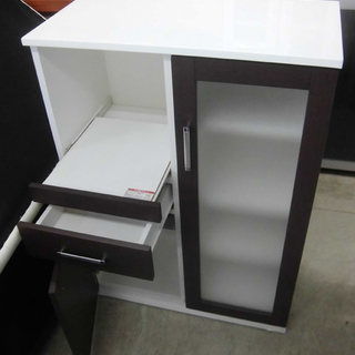 南12条店 ミドルレンジボード 幅80cm ホワイト 食器棚 キッチン収納