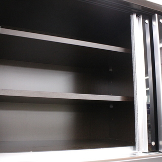 □キッチンボード　オープンボード　食器棚　レンジ台　【木村商事】　ブラウン