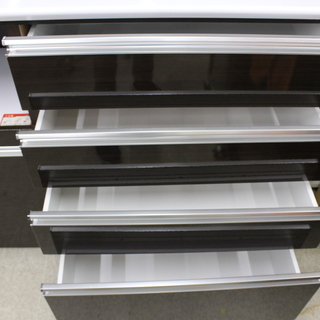 □キッチンボード　オープンボード　食器棚　レンジ台　【木村商事】　ブラウン