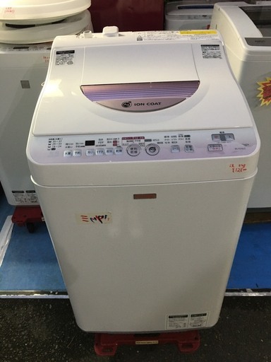 ☆中古 激安！！SHARP 　電気洗濯乾燥機　5.5kg　ES-TG5LC-P形　2013年製　￥12,800円！！