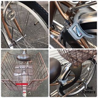 試乗のみ◆美品◆あさひ ASAHI製　ALOUETTE U 24インチ◆ゴールドブラウン 変速なし ダイナモライト シティサイクル