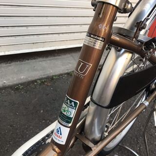 試乗のみ◆美品◆あさひ ASAHI製　ALOUETTE U 24インチ◆ゴールドブラウン 変速なし ダイナモライト シティサイクル