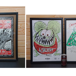 値下げ】【超レア】MOONEYES / RAT FINK / 古いポスター？額入り計3枚 