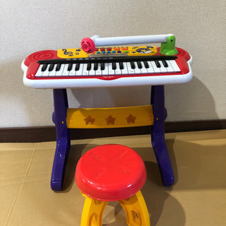♪キッズキーボード　子供ピアノ◆イスセット