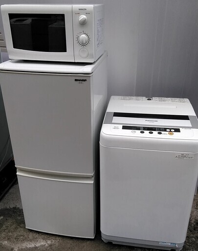 生活家電セット　電子レンジ　冷蔵庫　洗濯機　一人暮らしに