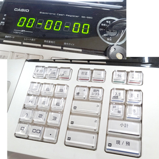 使用感少なめ◎CASIO カシオ レジスター SE-S20 鍵4本付き/レシート