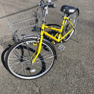 早い者勝ち！黄色い自転車　6段変速　綺麗な黄色です。2017年式