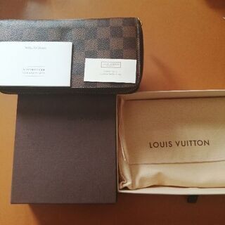 【ルイ・ヴィトン】ダミエ　長財布　ラウンドファスナー【Louis...