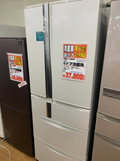 三菱  6ドア冷蔵庫  520L  2012年製 【店頭取引限定】【中古品】1点限り早い者勝ち！