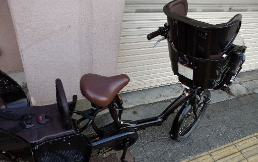 (本体のみ)YAMAHA PASS Kiss mini 20吋電動アシスト自転車(幼児2人同乗基準適合車)リヤチャイルドシート付き アルミ/ブラウン