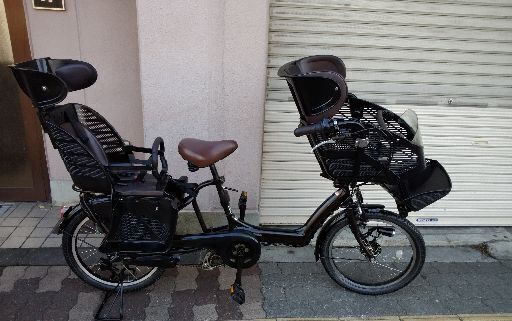(本体のみ)YAMAHA PASS Kiss mini 20吋電動アシスト自転車(幼児2人同乗基準適合車)リヤチャイルドシート付き アルミ/ブラウン