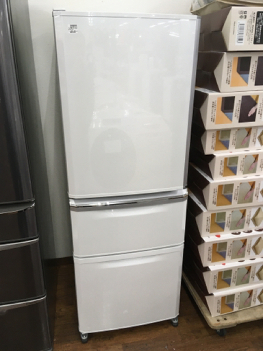 三菱 2016年製 3ドア冷蔵庫 MR-C34ZL-W1