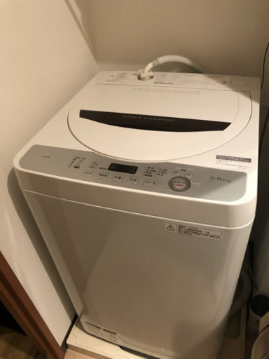 洗濯機(SHARP ES-GE5B 5.5キロ全自動洗濯機　美品！