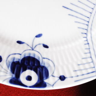 1638 ブルーフルーテッド メガ プレート 27cm 2枚セット ROYAL