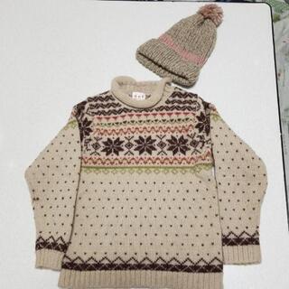 美品　idol  セーター　ニット帽　100　