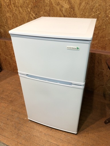 【管理KRR113】美品 YAMADA 2017年 YRZ-C09B1 90L 2ドア冷凍冷蔵庫