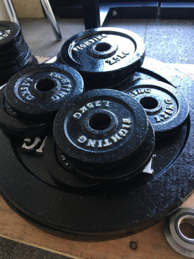 ☆宇都宮市より☆ファイティングロード バーベルブラックタイプ 合計