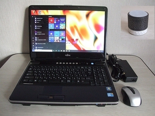 高速SSD240GB搭載　Fujitsu FMV-BIBLO NF/G70 ノートパソコン　16　おまけLED Bluetoothスピーカー