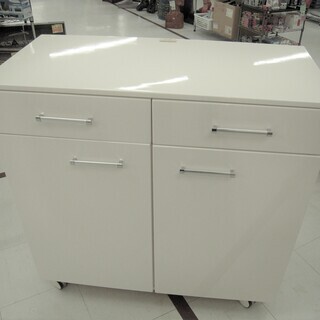 ミドルレンジボード 幅88×奥42×高89.5㎝ キャスター付 キッチン収納