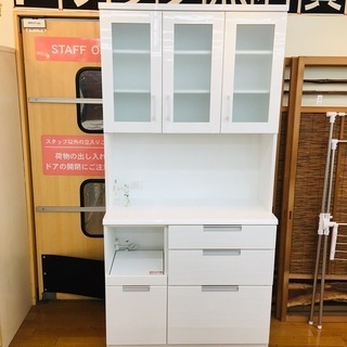 トレファク鶴ヶ島店】ニトリ 3枚扉レンジボード