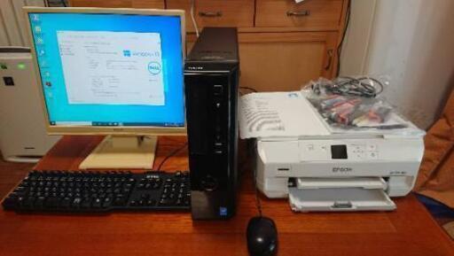 デスクトップパソコン DELL VOSTRO 3800 Core i3 メモリー8GB(office付)＋19インチ液晶ディスプレイ＋A4インクジェットプリンター