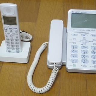 シャープ電話機 JD-710CL 親機有線＋無線子機1台 デカ文...