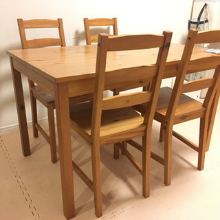 【お取引中】IKEA ダイニングテーブル 椅子4脚