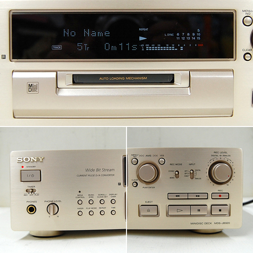 SONY ソニー MINIDISC DECK MDS-JB920 MDデッキ 再生確認済み リモコン