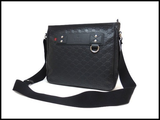 GUCCI グッチ グッチシマ ラバー ショルダーバッグ 322080 黒