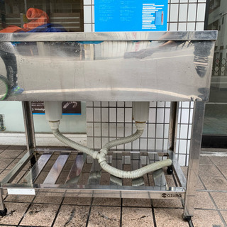 業務用 ステンレス 二槽シンク W900D450H800 厨房機器 流し台 飲食店 