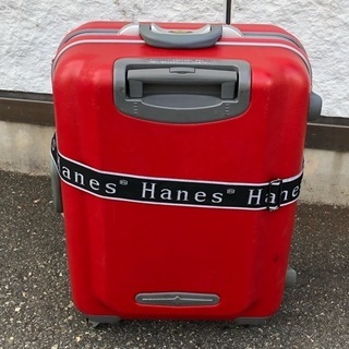 JM5815)状態良好品！Hanes大容量スーツケース　レッドカ...