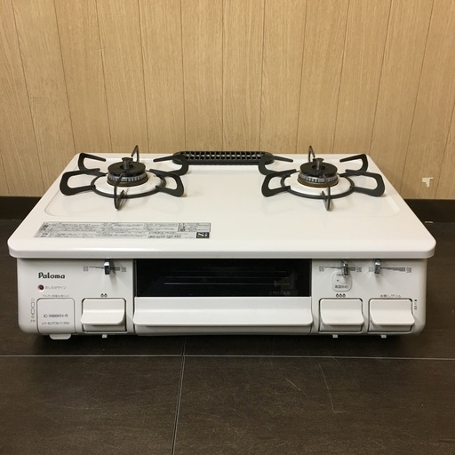 1/11 終 2016年 Paloma グリル付き ガステーブル IC-N86KH-R 右強火 都市ガス ガス コンロ ガステ パロマ 【現状販売品】東E