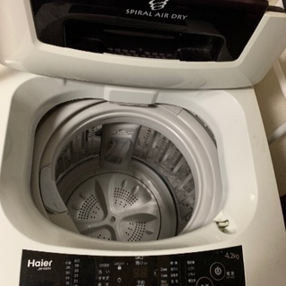 無料で洗濯機お譲りします　#ハイアール　JW-K42H
