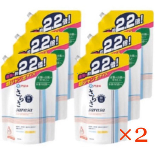 さらさ　洗濯洗剤　詰め替え超ジャンボ　液体1.64kg×12個