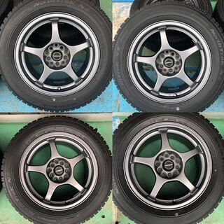 バリ溝！スタッドレスタイヤ　SCHNEDER16インチアルミ　5穴　PCD100/114.3　+38　ノーストレックN２205/65R/16　10系、15系アルファード