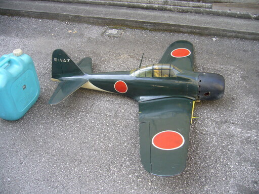 ゼロ戦木製模型元ラジコン大型翼長さ160cm