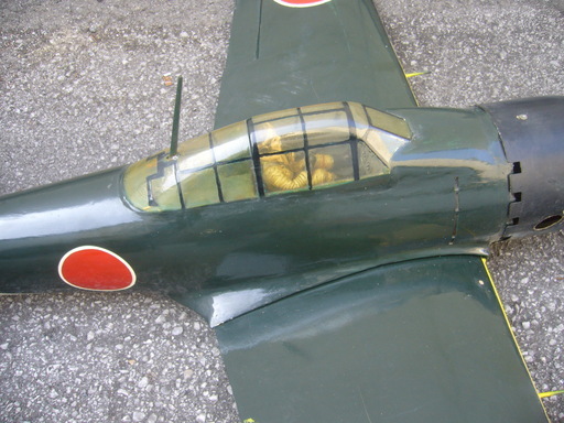 ゼロ戦木製模型元ラジコン大型翼長さ160cm