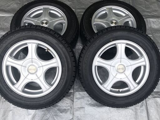 大切な人へのギフト探し 002/バリ溝!スタッドレスタイヤ GLASSTX15インチアルミ 5穴 PCD114.3 +53 GOODYEARタイヤ195/65R/15 適合車種多数!! タイヤ、ホイール