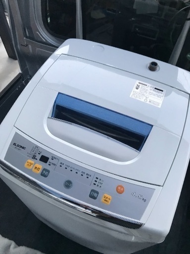 取引中2013年製ELSONIC全自動洗濯機4.5キロ美品。千葉県内配送無料。設置無料。