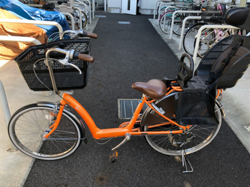 子乗せ自転車　ブリジストン　アンジェリーノ  後ろ純正シート