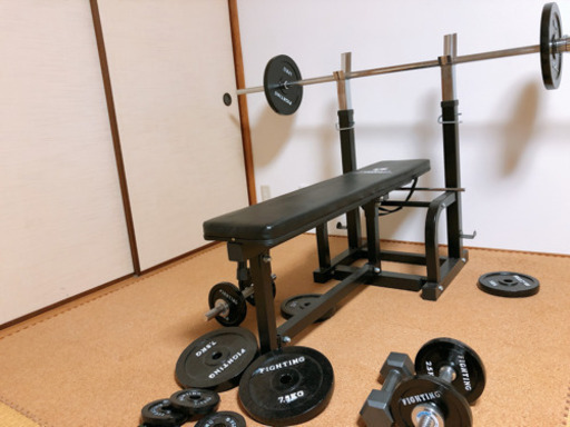 ベンチプレスダンベル付き70キロセット