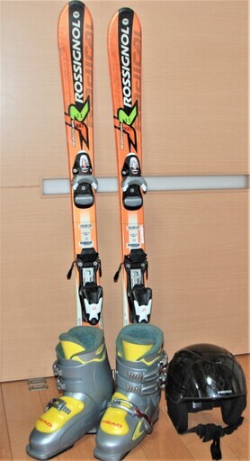 **ROSSIGNOL(板 110ｃｍ) HEAD(ブーツ 23ｃｍ) ストック(85ｃｍ) HEAD(ヘルメット 53～56ｃｍ)()3**