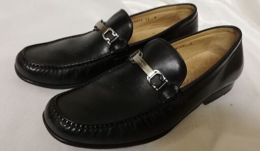 サルバトーレフェラガモ SalvatoreFerragamo ローファー 8 EE - レザー 黒 メンズ 靴