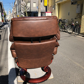 ★美品★北欧★エコーネス★総本革★レザー★ストレスレスチェア★タンパ★リクライニングソファ★セット★