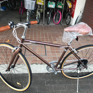 700c クロスバイク 7段変速 ブラウン 新車